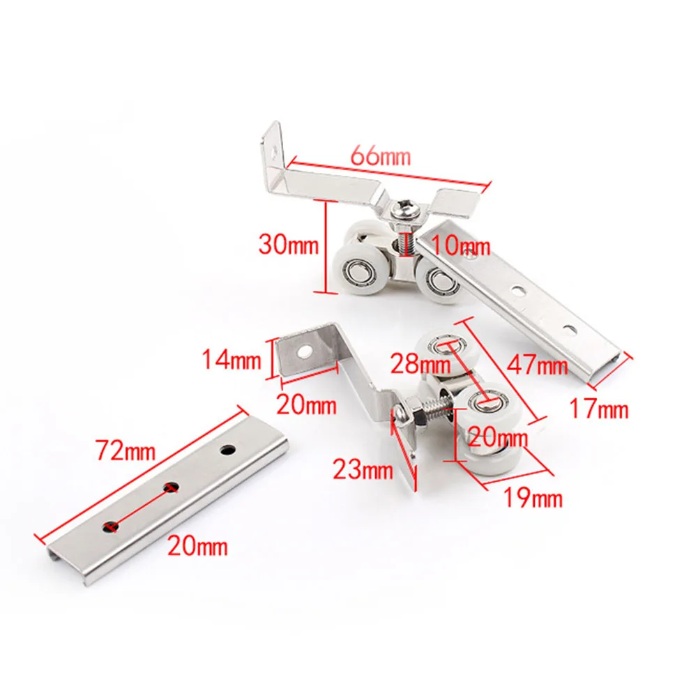 

Portable Sliding Easy Install Home Furniture Hardware Durable Universal Stainless Steel Wardrobe Hanging Wheels