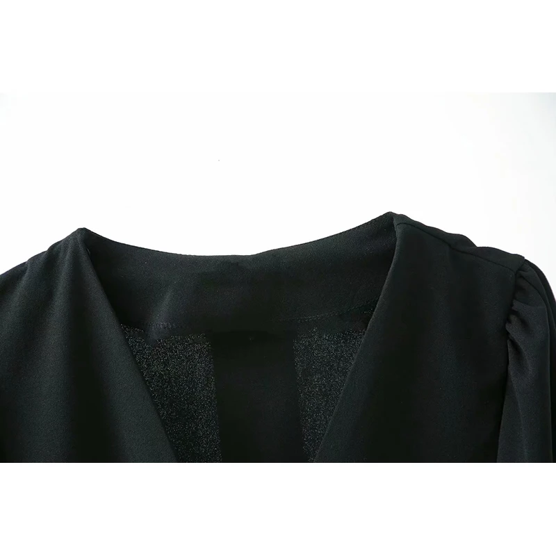 Женское двубортное офисное платье ZA элегантное праздничное мини в английском