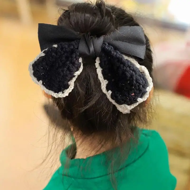 

Large Bowknot Hair Bow Scrunchies Elastic Bands Satin Layers Butterfly Bow Hairpin Girl Hairpins Hair Accessories for Woman