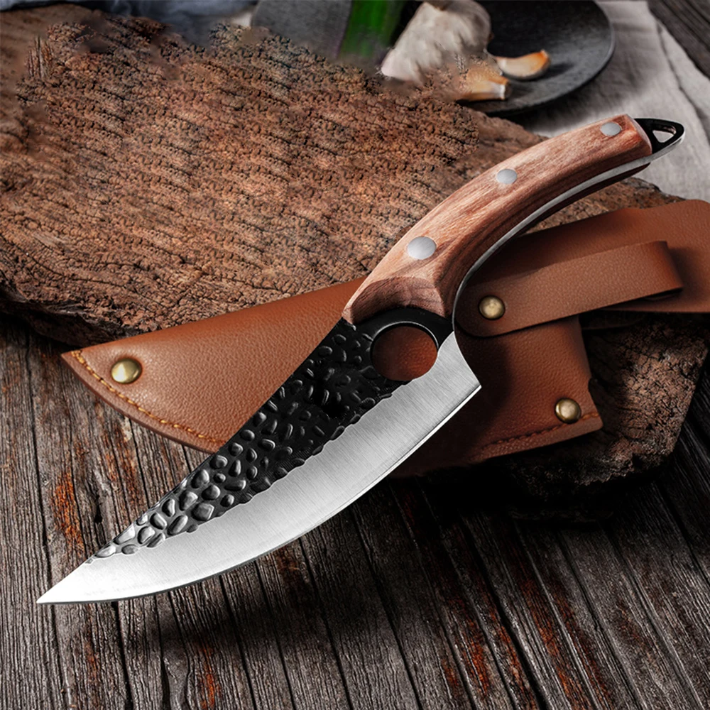 Кухонный нож ручной работы кухонный резец из нержавеющей стали для мяса рыбы