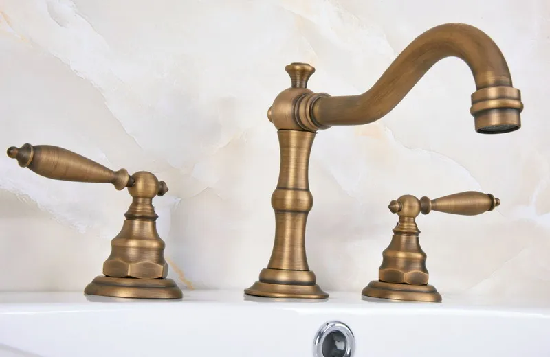 Винтажный античный латунный смеситель man075 с двумя ручками широкое применение