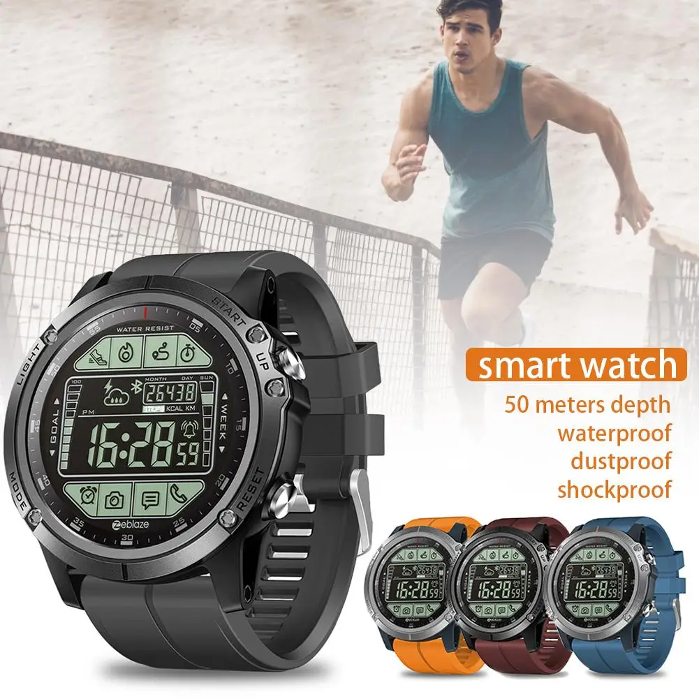 Новое обновление Zeblaze VIBE 3S спортивные мужские умные часы прочные уличные водонепроницаемые Смарт-часы в реальном времени погода фитнес-трекер