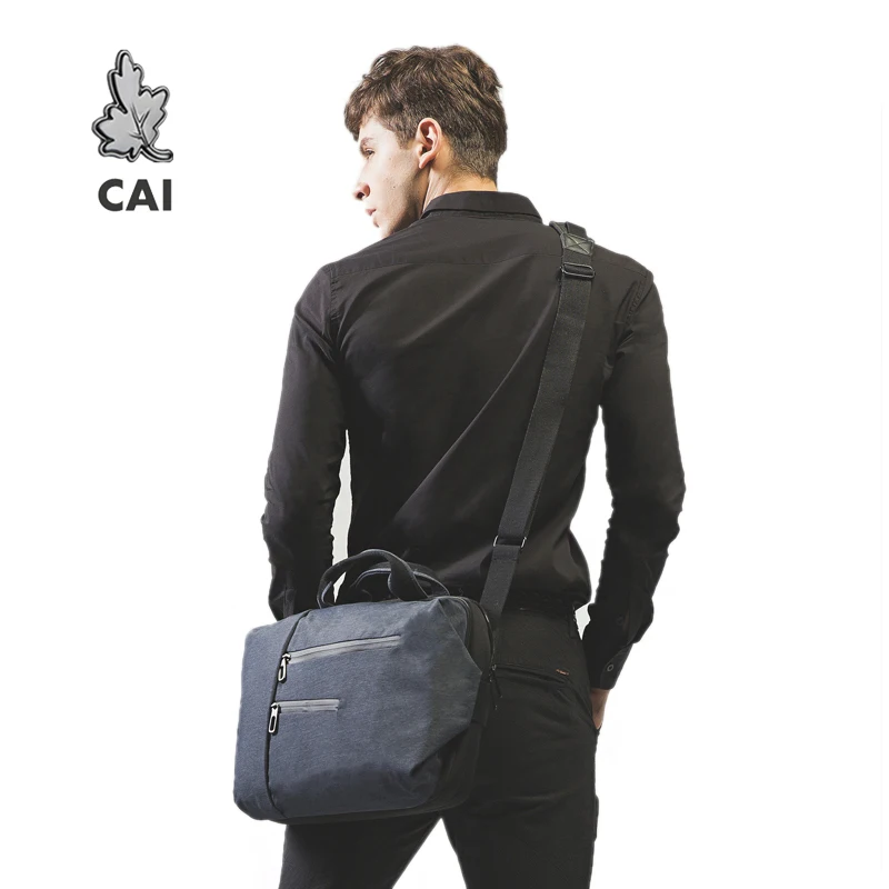 CAI, деловой мужской портфель, джентльмен, водонепроницаемая офисная сумка, для ноутбука, через плечо, слинг, модные сумки, повседневные, подарок для мужчины