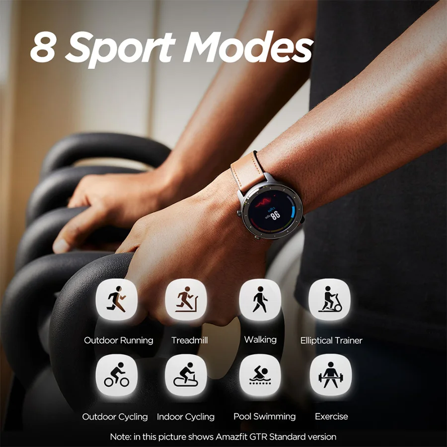 Умные часы Amazfit GTR Lite 47 мм 5 АТМ водонепроницаемые умные с аккумулятором на 24 дня
