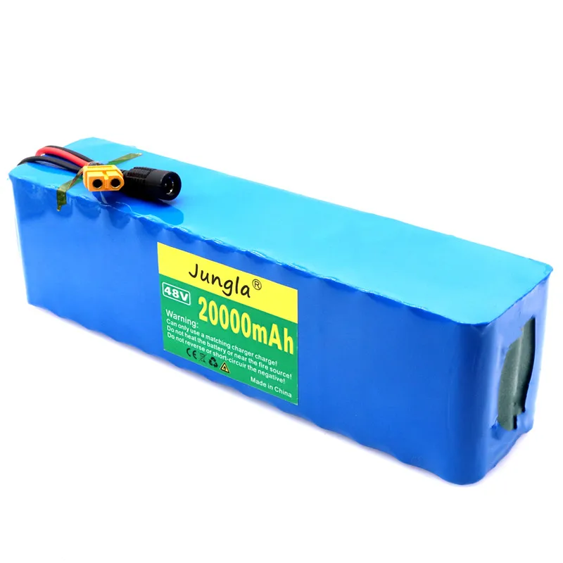 

JUNGLA Новый XT60 оригинальный 48v 20Ah 1000w 13S3P 20000mah литий-ионный аккумулятор 54,6 v литий-ионный аккумулятор электрический скутер с BMS
