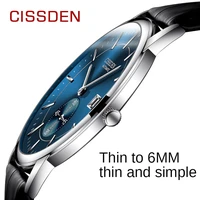 business table ultra thin automatic mechanical watch men business strap watch is waterproof