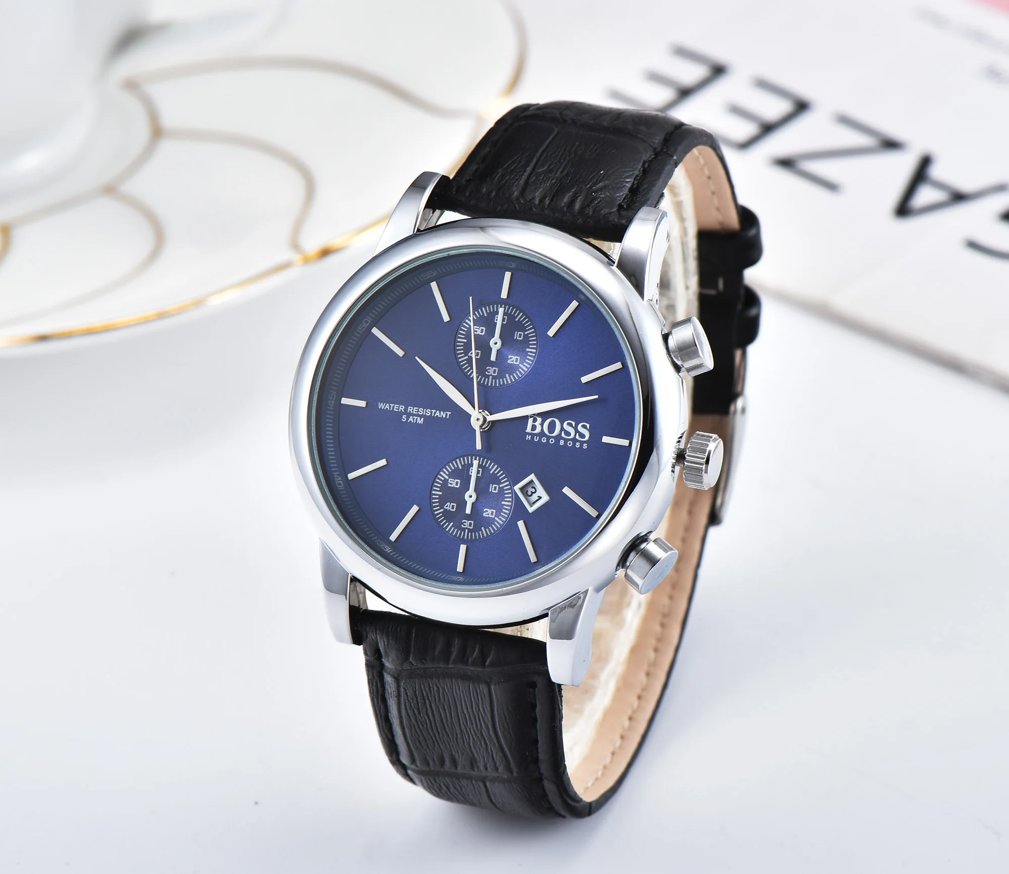 

quadrado de quartzo pulseira de couro romano de luxo feminino designer dropshipping de ouro das mulheres presentes de pulso