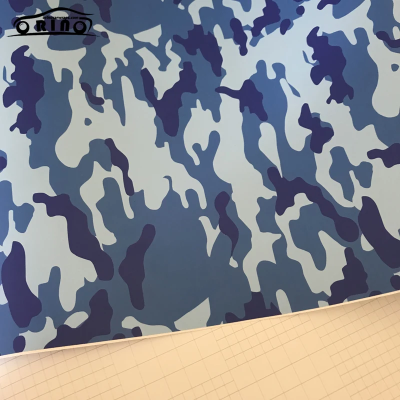 50x500 см Графика синий камуфляж печатных Виниловая пленка для оклеивания