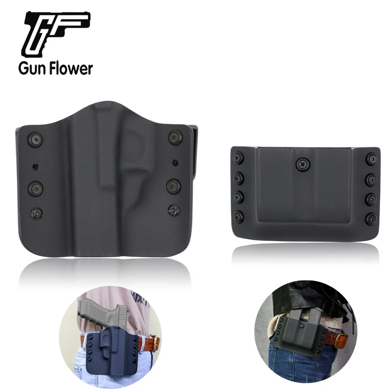 Фото Пистолет и цветок Glock 17/22/31 Kydex OWB, кобура и двойная сумка для магазина №1