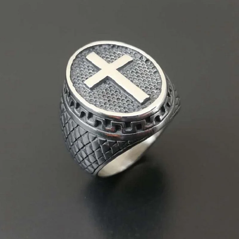 

Titanium Steel - Catholic Cross Men's Ring