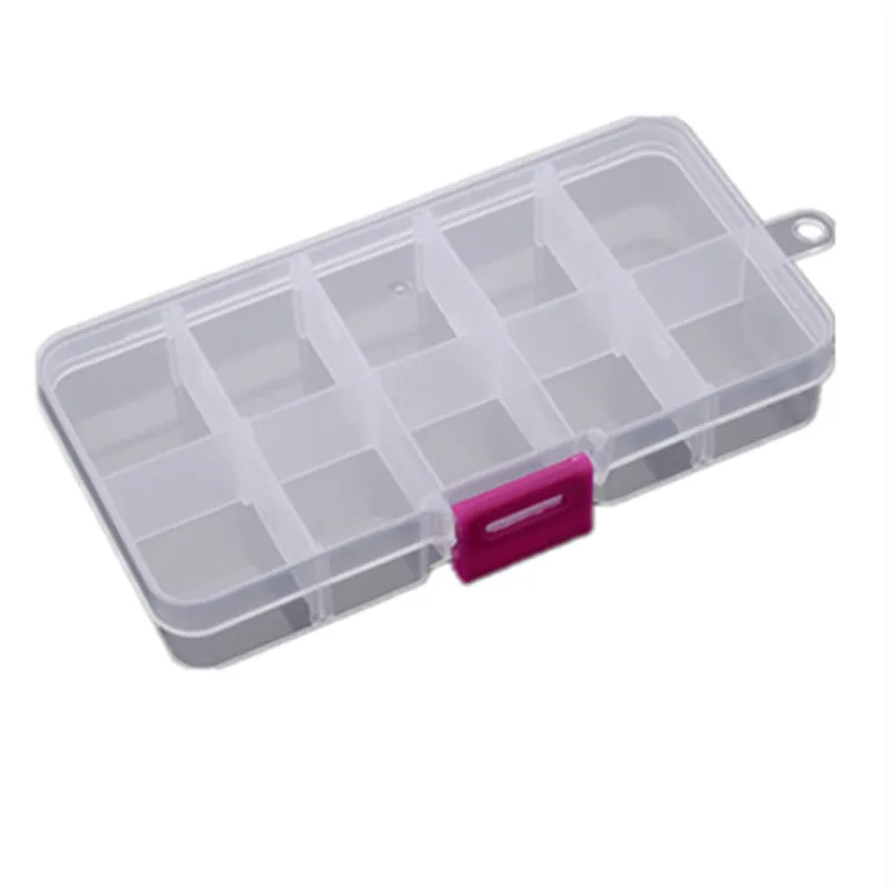 Прозрачный Пластиковый Регулируемый контейнер для хранения ювелирных изделий