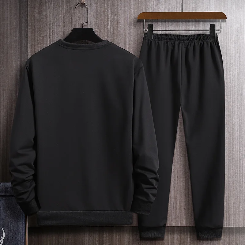 

Spring 2021 New Autumn Men's Set Casual Tracksuit Men O -neck Sweatshirt Sweatpants Two Piece Track Suit Sportswear Gym Clothing