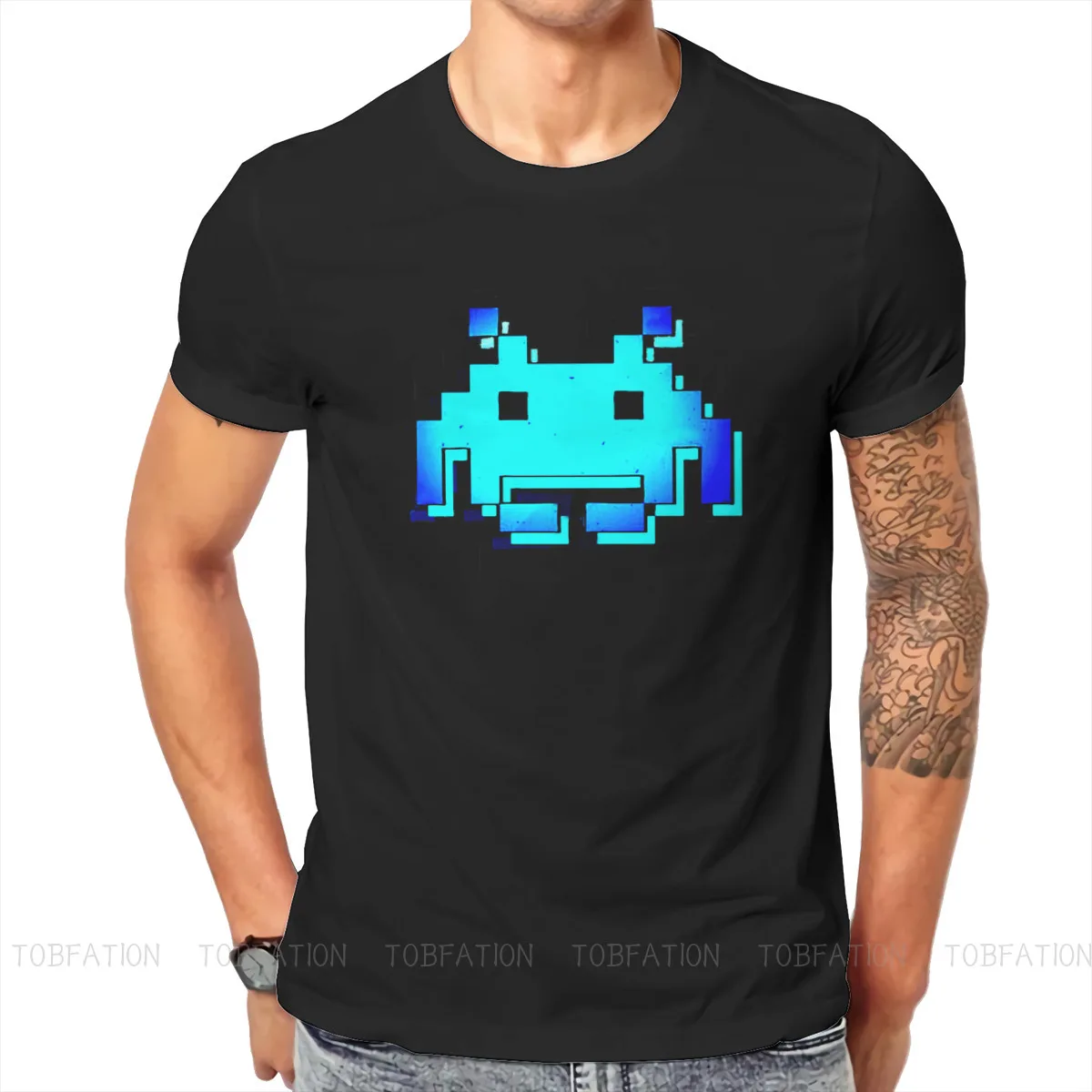 

Мужская футболка Space Invaders с аркадным шутером, модная футболка с изображением монстра, свитшоты с графическим рисунком, новый тренд