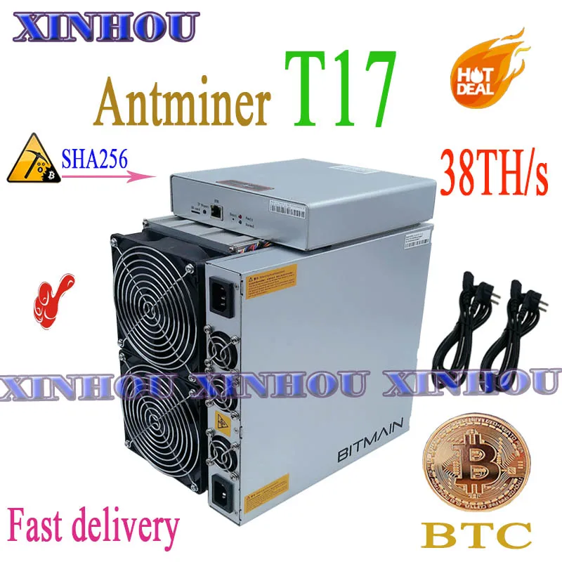 BTC BCH miner AntMiner T17 38T SHA256 Asic лучше чем S9 S19 K5 T15 S15 S17 Z11 B7 T2T T3 WhatsMiner M20S M21S