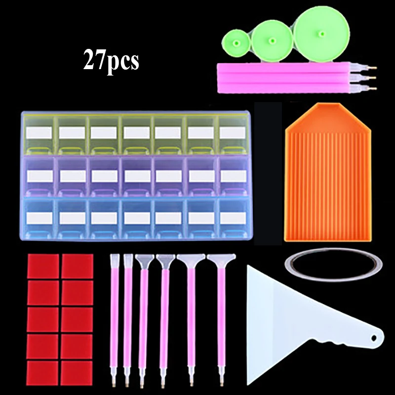 Набор инструментов для алмазной живописи 1 комплект стразы ящик хранения бусин
