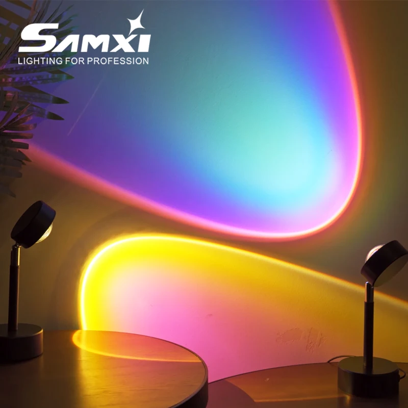 Креативный светодиодный ночной Светильник USB закат проекционная лампа