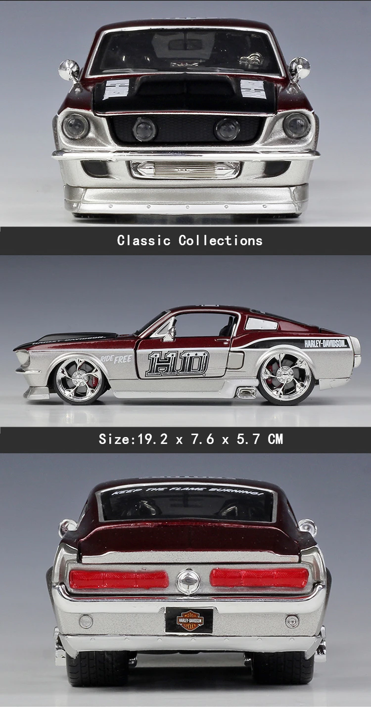 Maisto 1:24 1967 Ford Mustang GT сплав модель автомобиля ремесла Коллекция украшения игрушки инструменты подарок