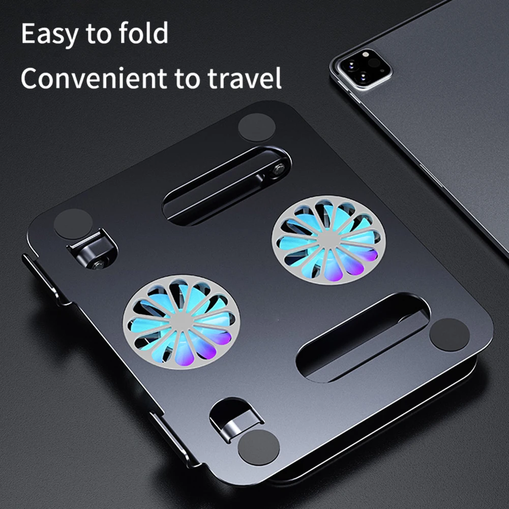 Складная подставка для ноутбука и планшета с охлаждающим вентилятором