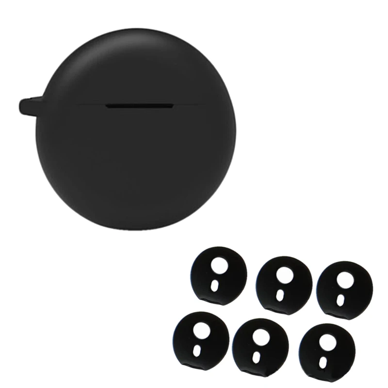 Накладки на наушники Earphone Cover Ear Pads Earbuds для Huawei Freebuds 3, 3 пары + 1 чехол из силикона Wear Cap In-Ear Eartips on.