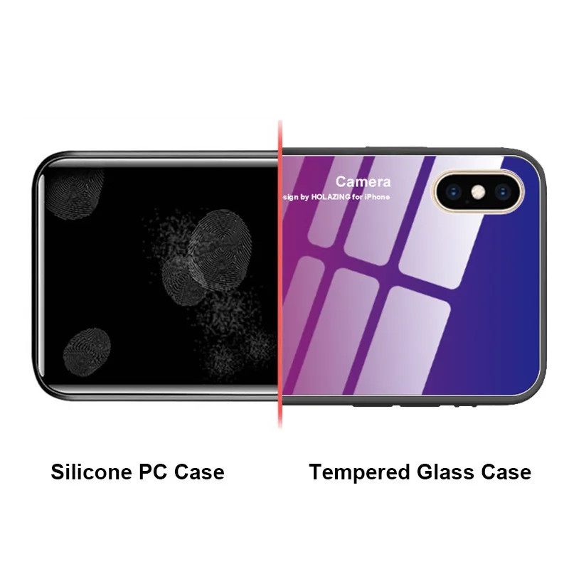 Gradient Tempered Glass Phone Case For Huawei Enjoy 9 9s 9e 8 PLUS Y9 2018 2019 Cover Housing |