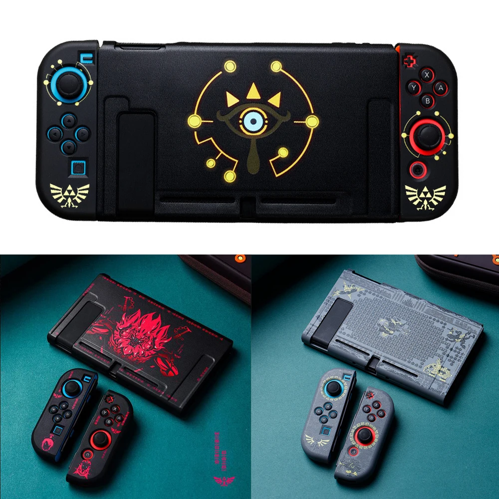 Matte Soft TPU Skin Protective Case for Zelda Monster Hunter RISE Nintendo Switch NS Joy-Con Back Housing Shell Cover Protector