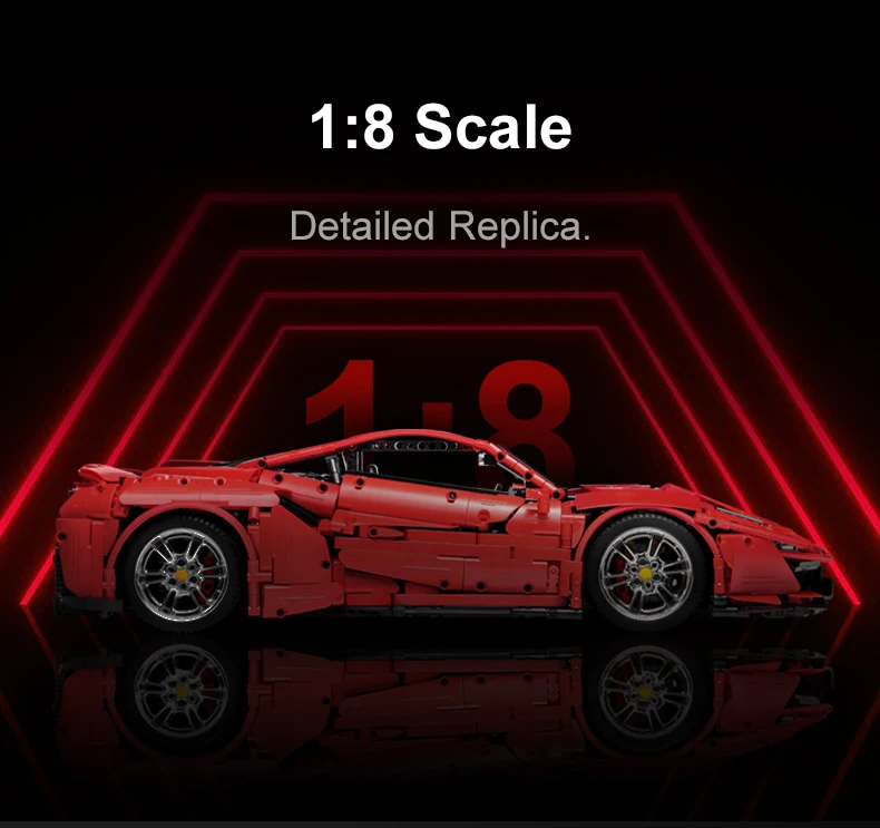 

Cada Technic 1:8 Ferrarii RC Racing Super Car Building Blocks Remote Control Sports Vehicle Bricks Toys For Kids Adults Gift