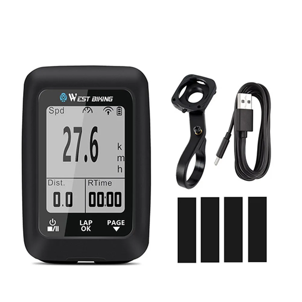 

WEST BIKING Bicycle Computer Wireless Speedometer GPS Waterproof MTB Bike Odometer Stopwatch LED Bluetooth Cycling Speedometer