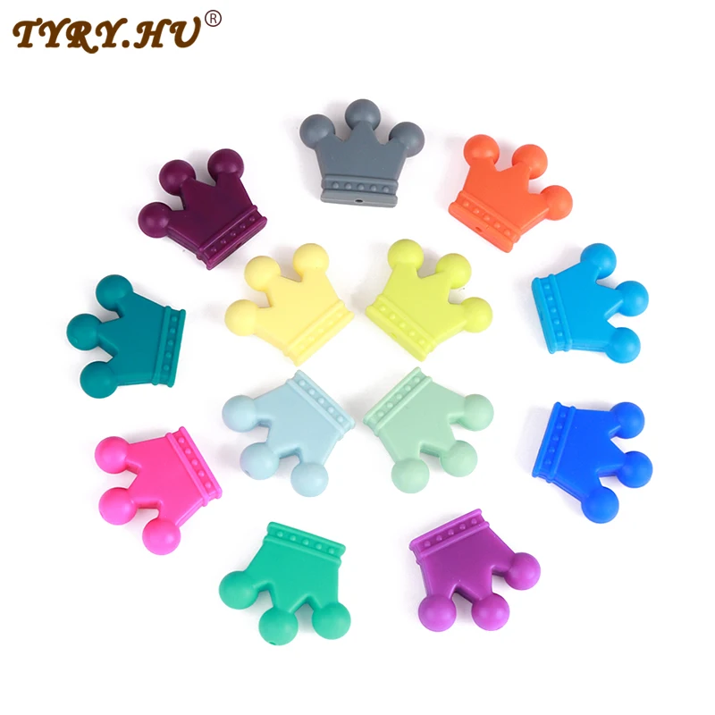 TYRY.HU 10 шт. силиконовое ожерелье для прорезывания зубов бусины в форме сердца