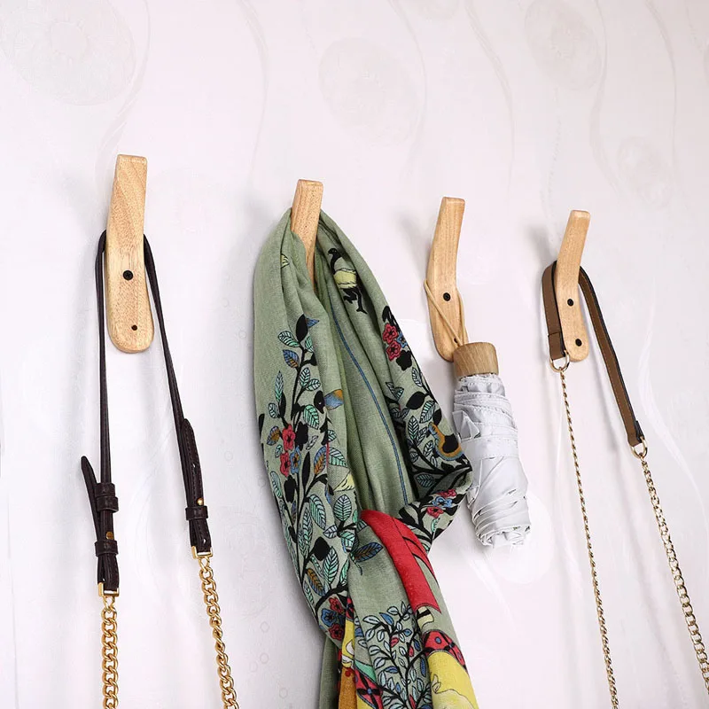 2 шт. вешалка для одежды из натурального дерева держатель ключей настенное пальто