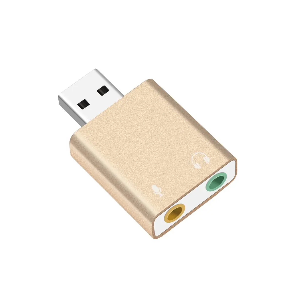 

Mini External USB Sound Card USB To 3.5mm Headphone Mic Speaker Adapter Audio Card For Laptop Computer Sound Card Splitter
