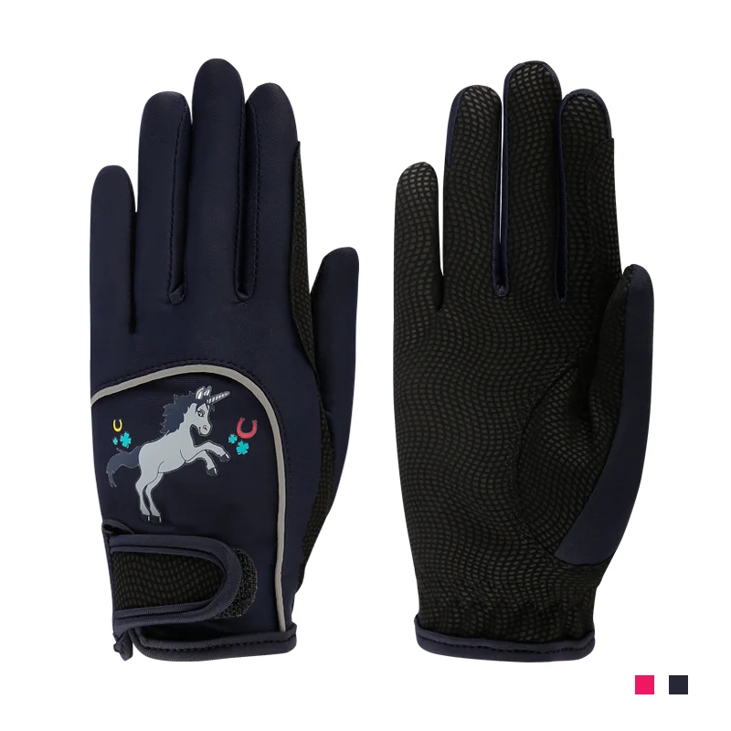 

Equestrian Boy Rider Gloves Navy Color Riding Gloves Cavassion gloves for children Girl Pink Hand Gloves