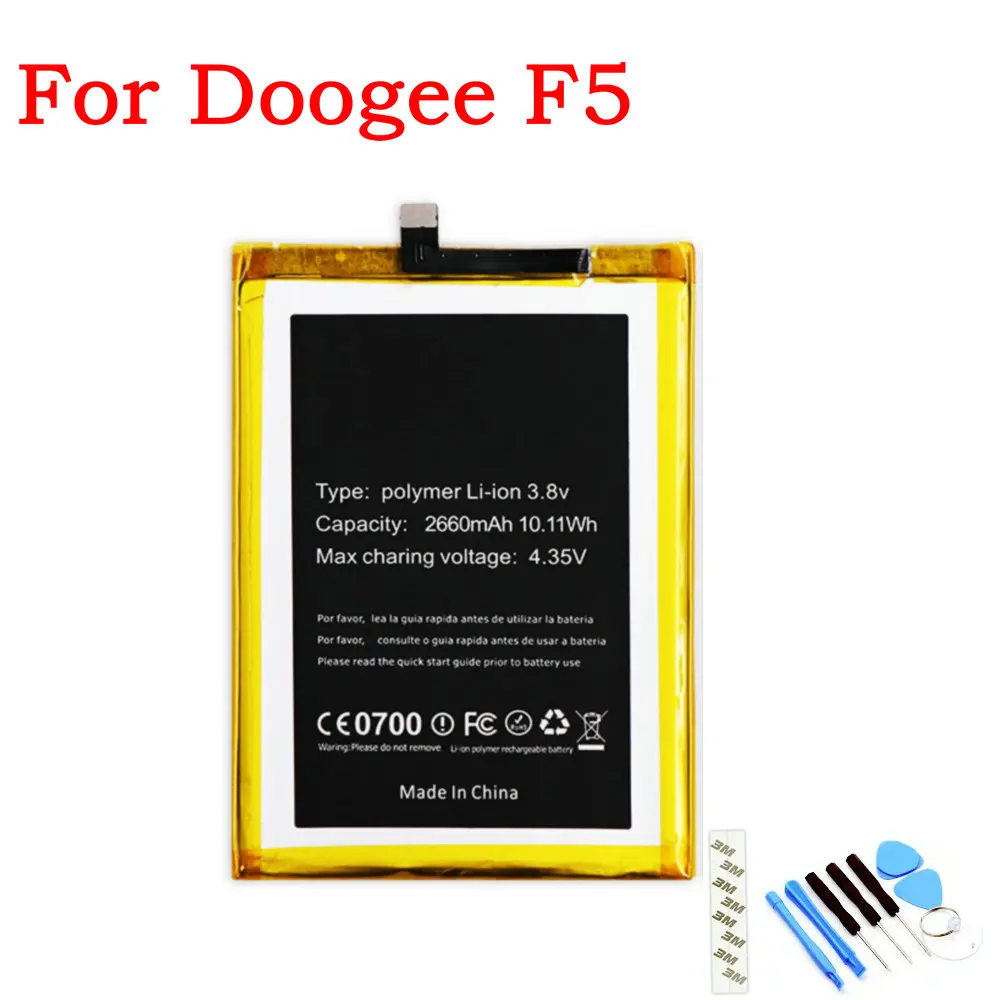 Новый оригинальный аккумулятор 2660 мАч для Doogee F5 Мобильный телефон | Мобильные