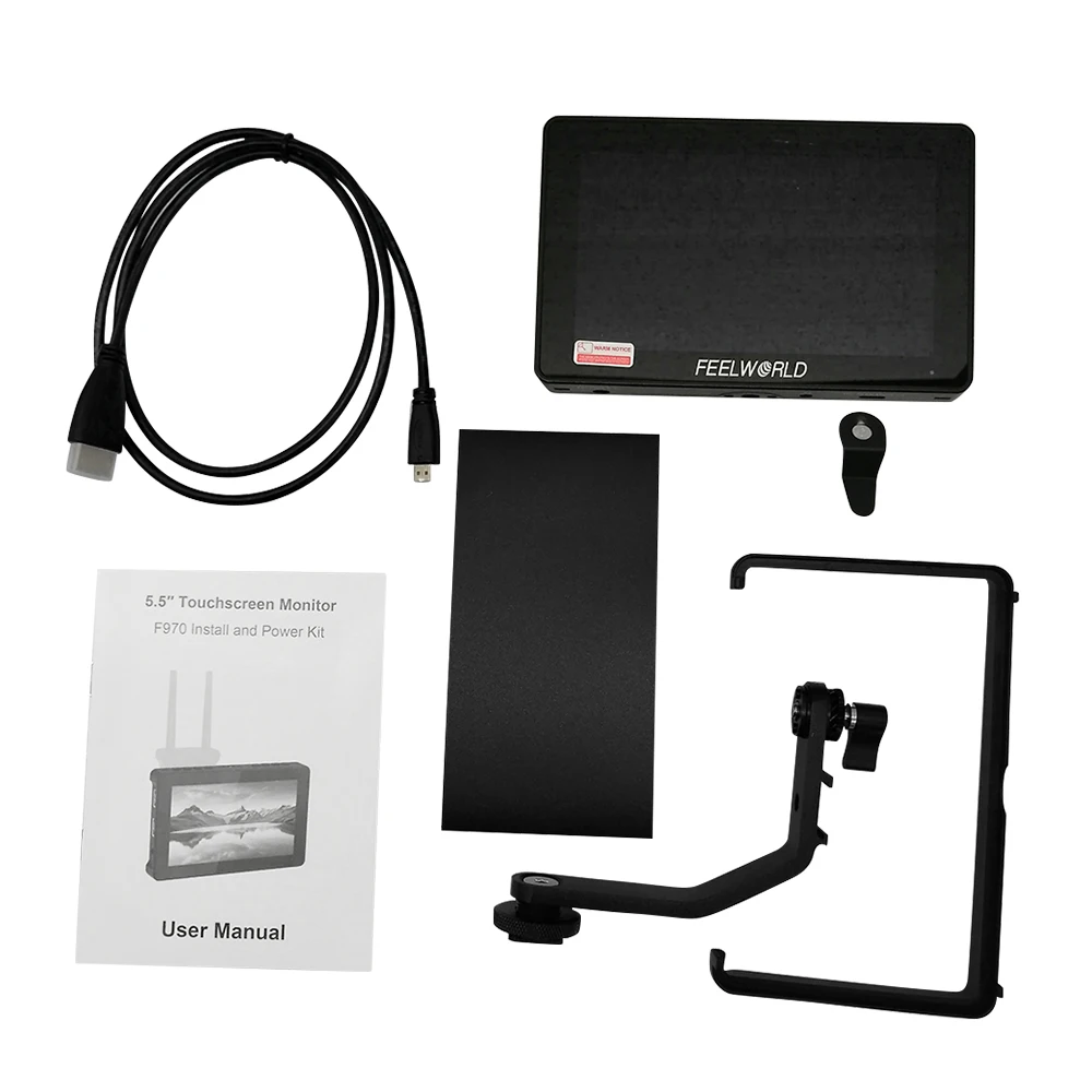 Скидка Монитор для видеокамеры FEELWORLD, мониторы для цифровой зеркальной камеры с комплектом внешнего питания для установки, светодиодная подсветка...