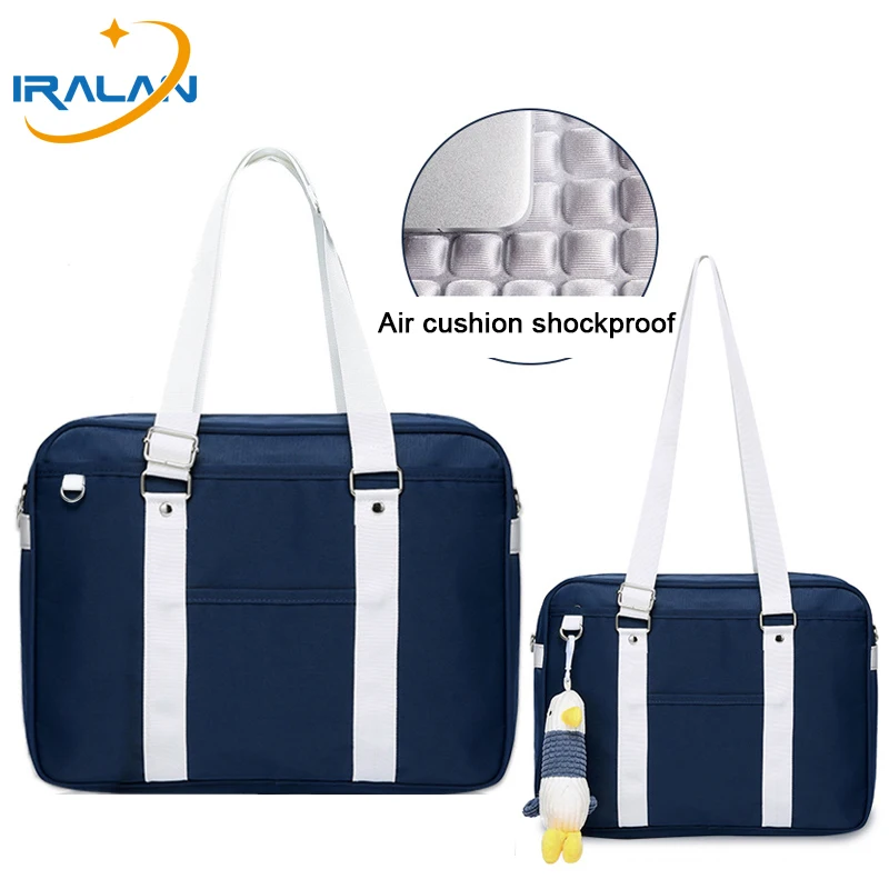 

Shoulder Laptop Bag 15 6 inches For Macbook Pro Case 2020 13 14 15 15.6 16 Air Cushion Shockproof Waterproof Handbag Polyester