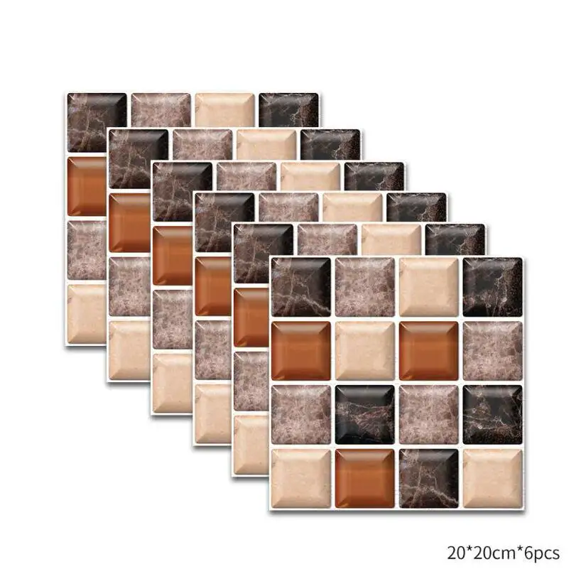 Скандинавские винтажные пользовательские мозаичные наклейки 3d самоклеющиеся на