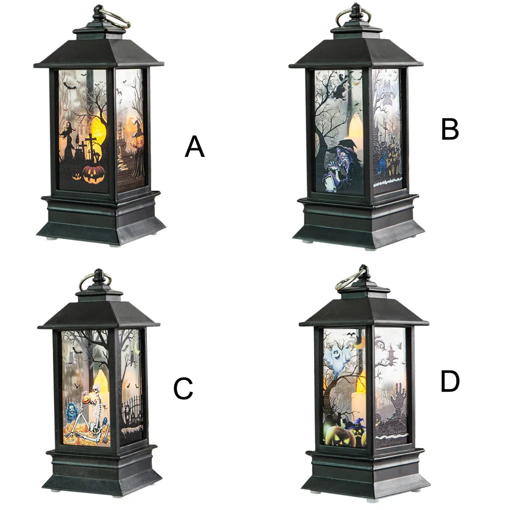 Светодиодные Чайные лампы на Хэллоуин подсвечники для Хэллоуина украшение