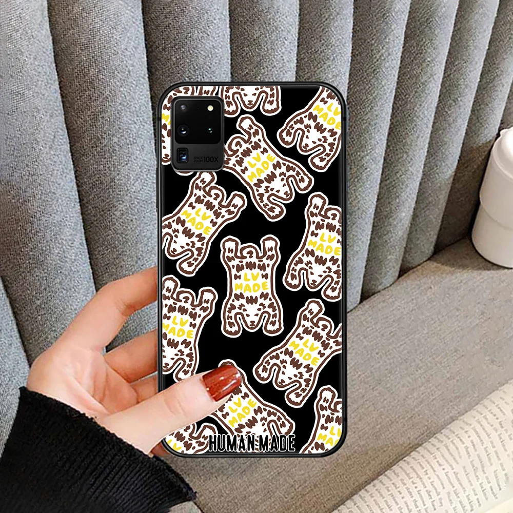 

Brand Human Made Nigo Phone case cover for For SamSung Galaxy S Note 7 8 9 10 20 Uitra Plus E Lite black black coque soft Etui