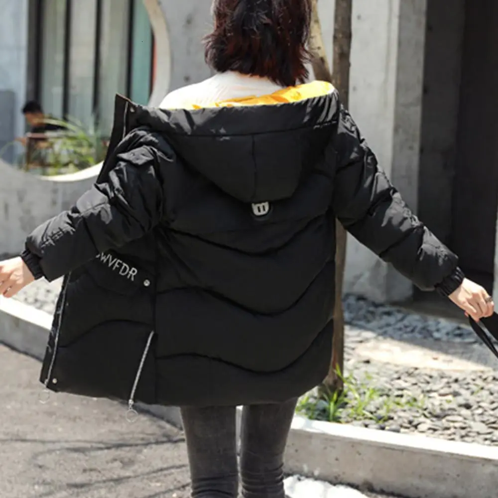 Стильные корейские женские парки толстые хлопковые стеганые куртки зимние