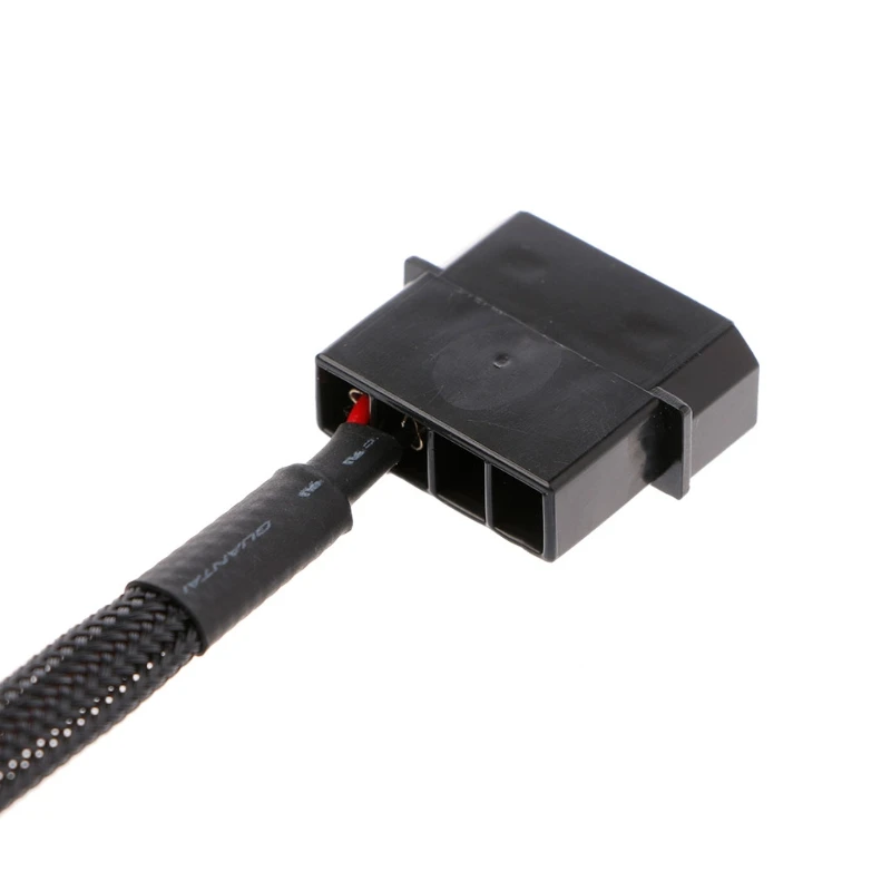 

4-Pin Molex Male To 3-Pin/4-Pin PWM Male Sleeved Fan Extension Adapter Cable