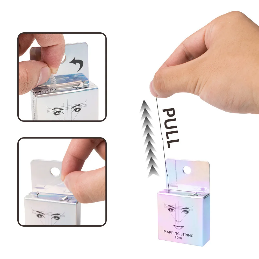 

White Black Pre Inked Mapping String for Microblading & Microshading Premium Microblading string. Microblading Supplies