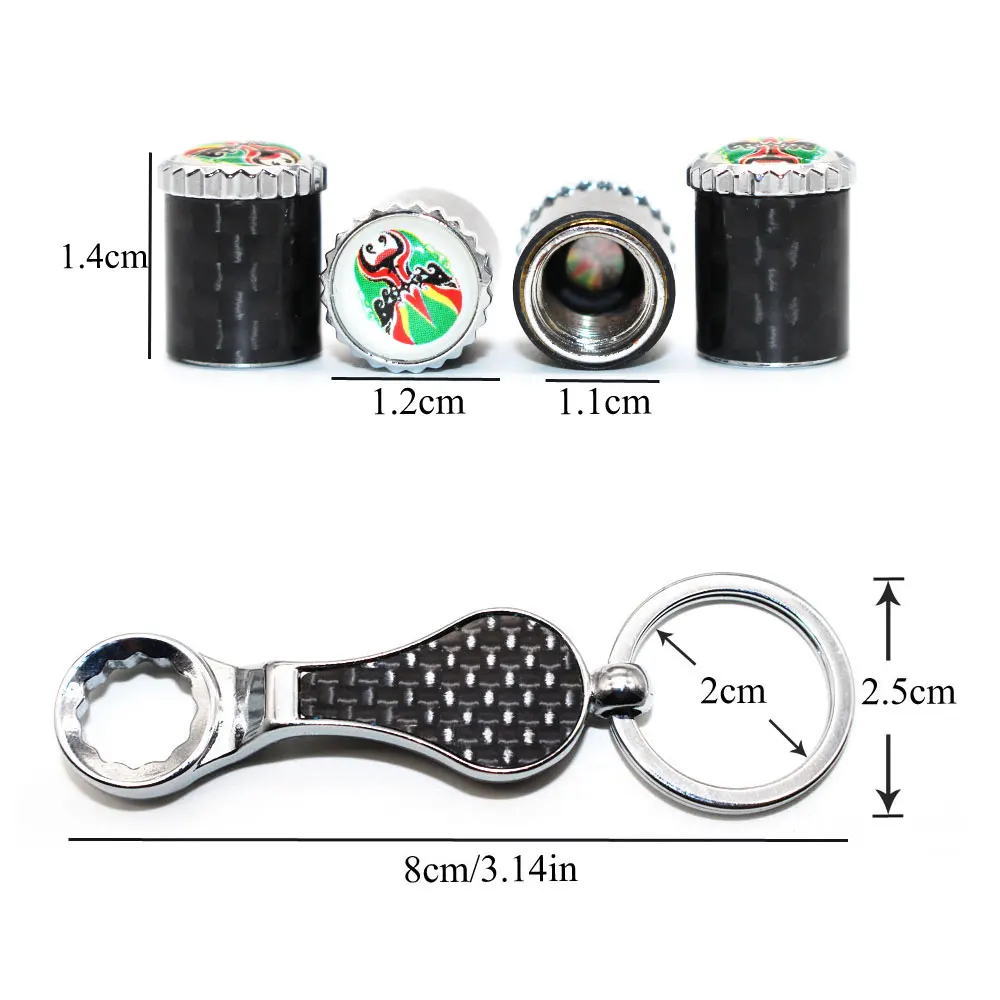 5 шт./компл. эмблема в стиле лица авто колеса шины воздушный клапан колпачки с