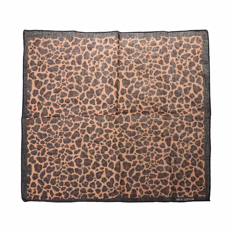 

Bohemian Vintage Leopard Tie Dyed Unisex Cotton Square Scarf Outdoor Cycling