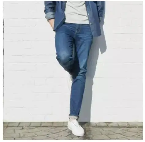 Мужские эластичные джинсы Xiaomi хлопковые свободные мягкие дышащие узкие брюки