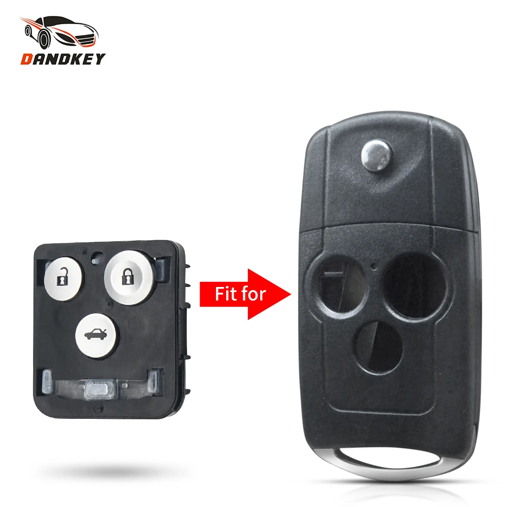 

Dandkey Replacement 2/3 Buttons Remote Car Key Pad For Honda Civic Accord Jazz Acura CRV HRV S2000 Accessories