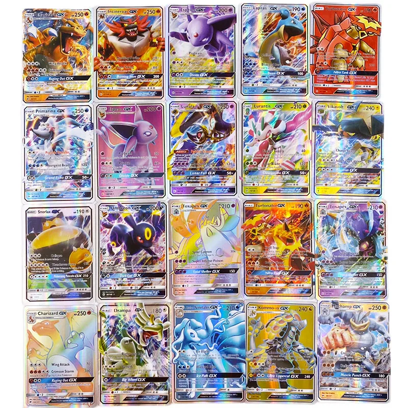 200 шт Pokemons GX французская карточка сияющая Такара TOMY карточная игра битва карт торговая детская игрушка