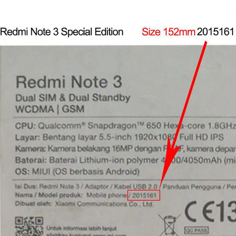 ЖК дисплей и сенсорный экран с рамкой для Xiaomi Redmi Note 3 Pro Special Edition 152 мм|Экраны