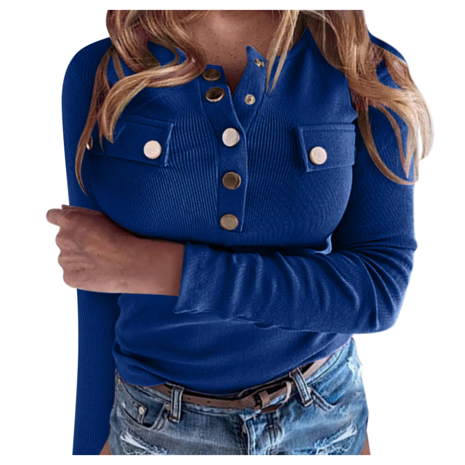 Women Shirts Blouse Women Long Sleeve Tops 2021 Elegant Button Female S- Sexy V-Neck Slim Pullovers Tops Women Wholesales