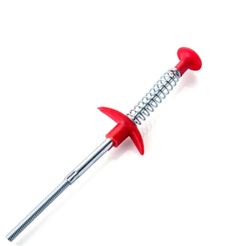 

Metal Wire Drain Cleaner Sticks Clog Remover Cleaning Tools 23.6 Inch Spring Pipe Dredging Tools Household for Kitchen Sink Open