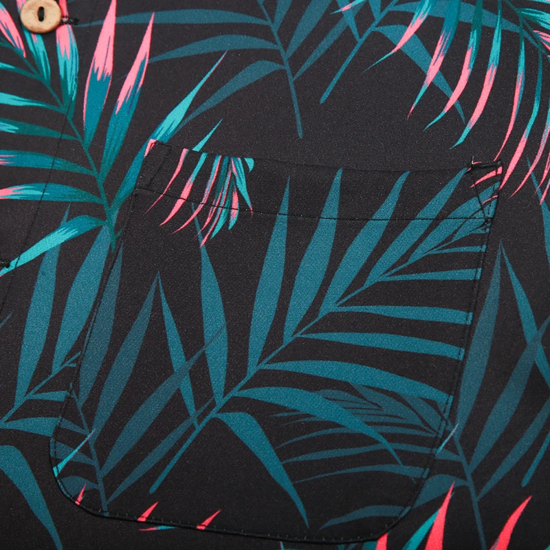 Мужская хипстерская рубашка с карманами летняя пляжная в стиле Харадзюку