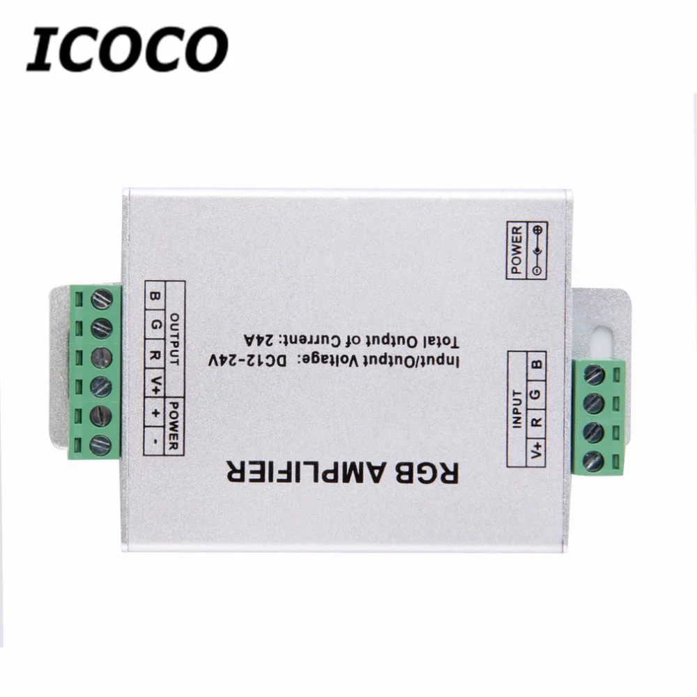 2017 1 шт. Лидер продаж светодиодный RGB усилитель 24A контроллер DC12 24V для 5050 3528